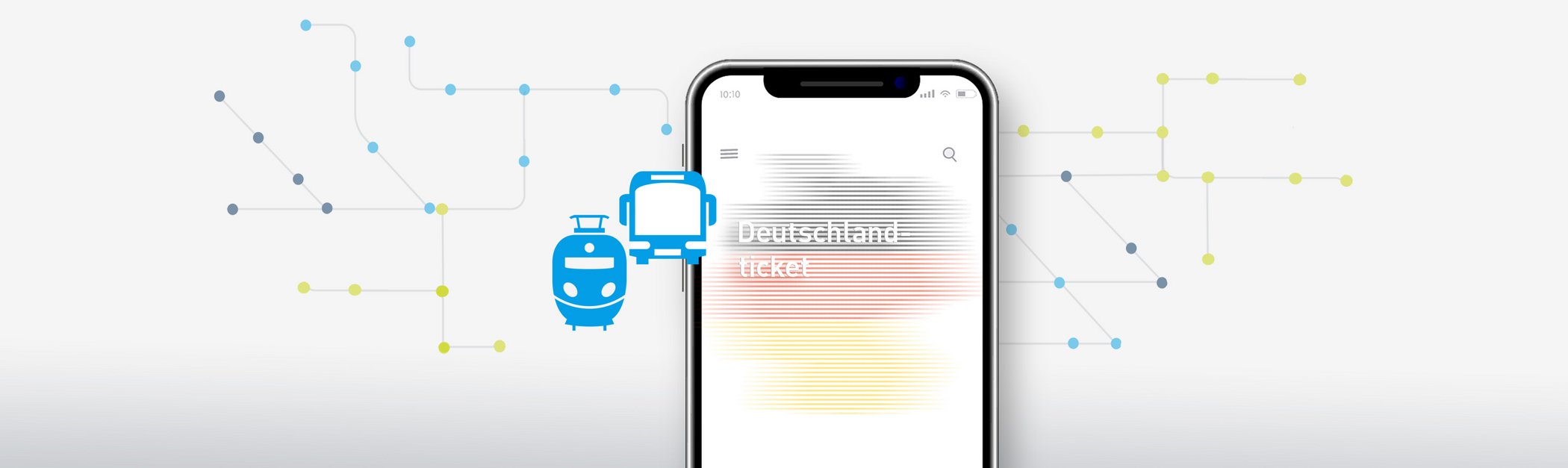 Smartphone mit Schutzschild-Symbol und abstrakten Datenschicht-Grafiken auf hellem Hintergrund