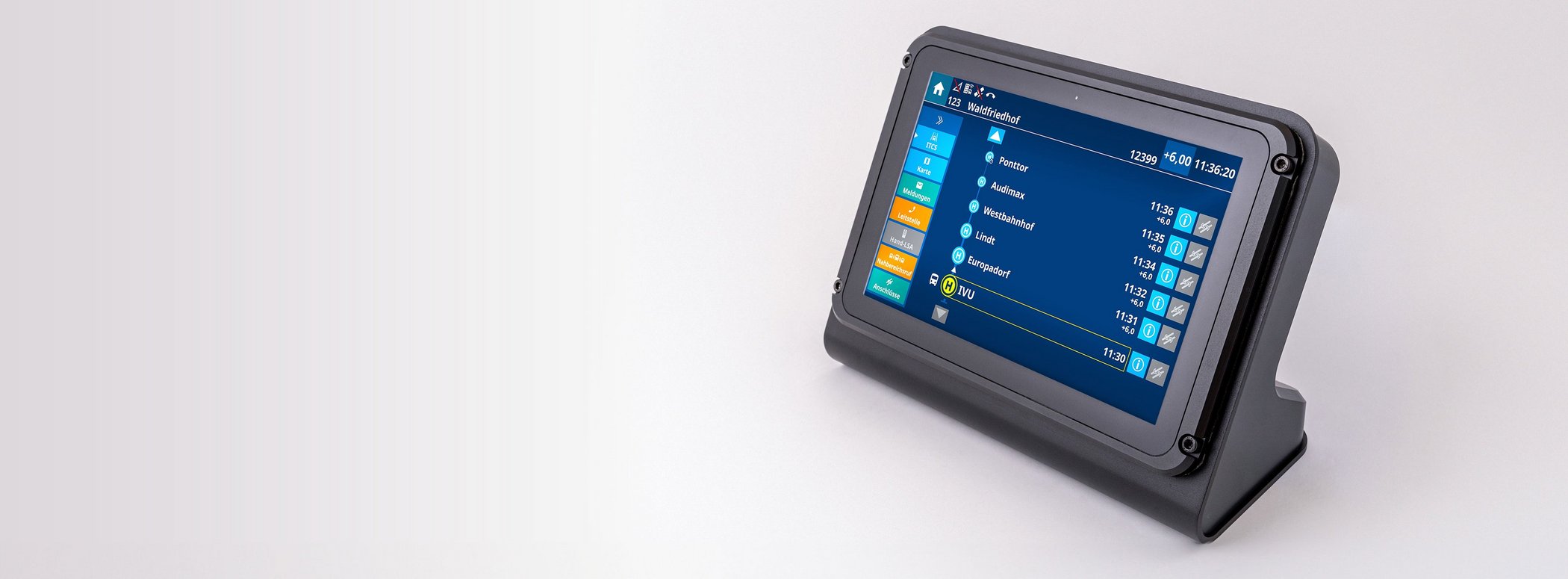 On-board computer for buses and trams in public transport