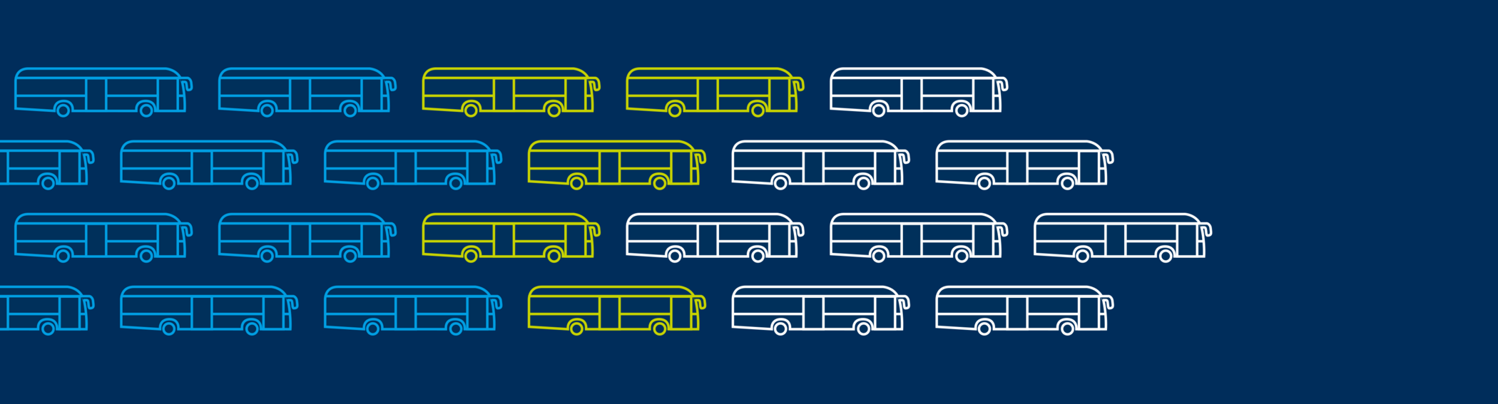 IVU.fleet advanced logo with stylized buses in white, yellow and blue