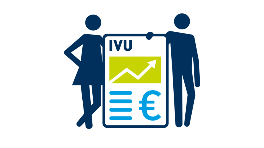 Icon with two human figures against a depiction of rising monetary rates