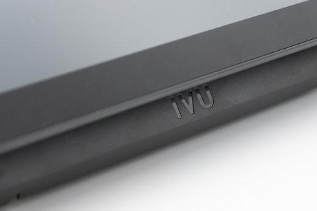 Detail shot of the IVU.ticket.box on-board computer with IVU lettering