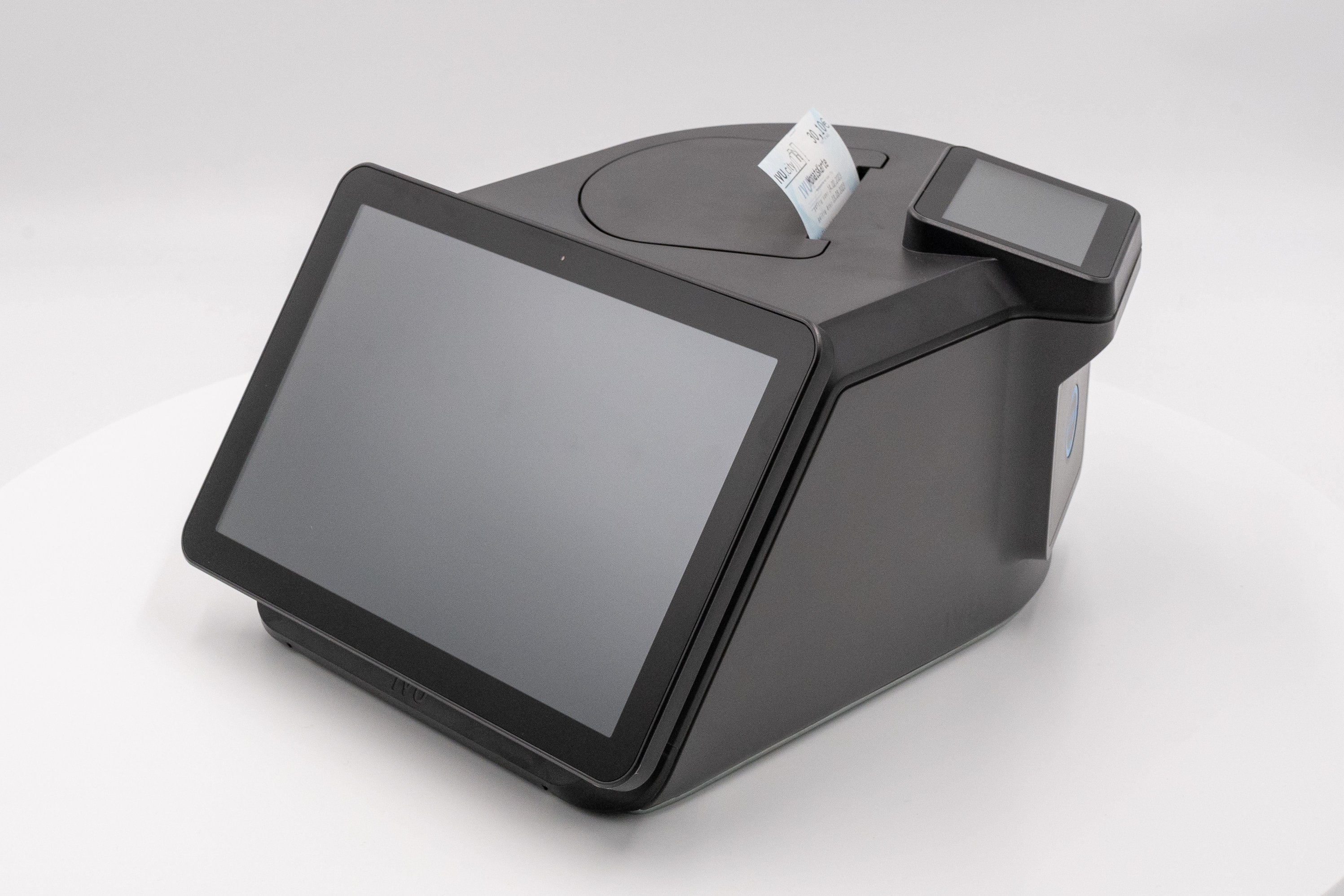 IVU.ticket.box on-board computer in front view against a neutral background
