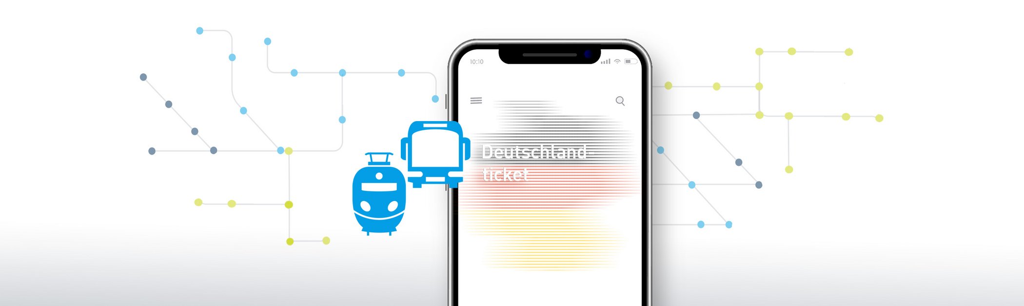 Smartphone mit Schutzschild-Symbol und abstrakten Datenschicht-Grafiken auf hellem Hintergrund