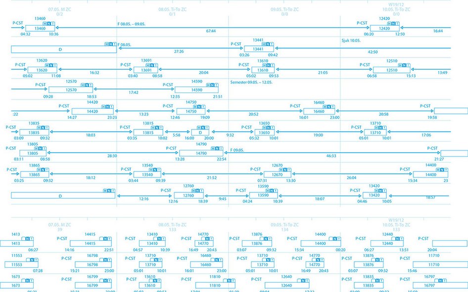 Abstract image of the planning software IVU.crew