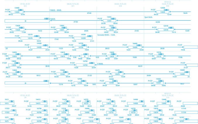 Abstract image of the planning software IVU.crew