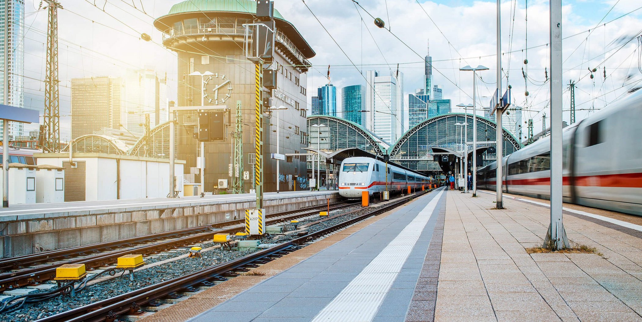 ICE trains at the station