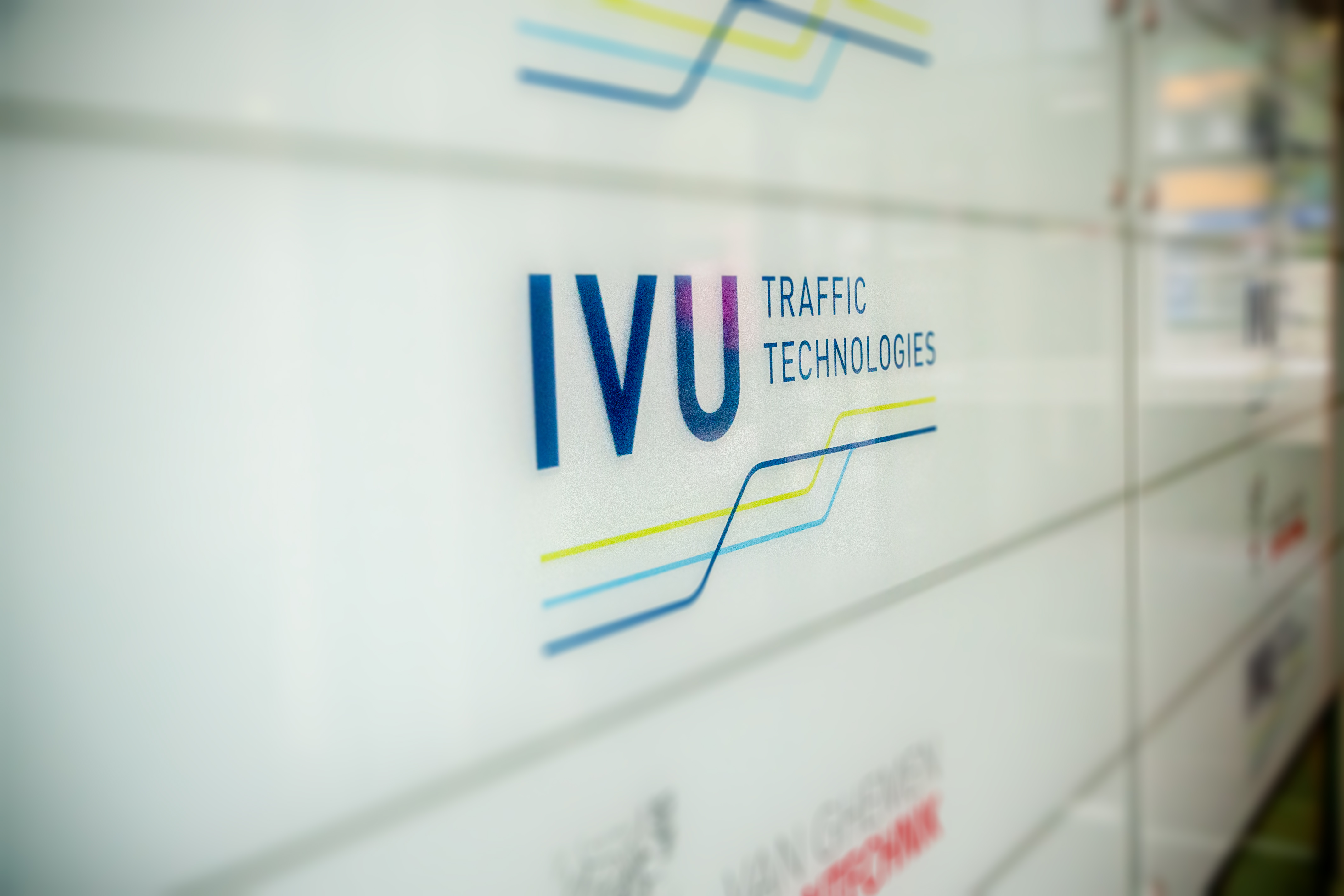IVU logo on a sign at the entrance of the headquarters