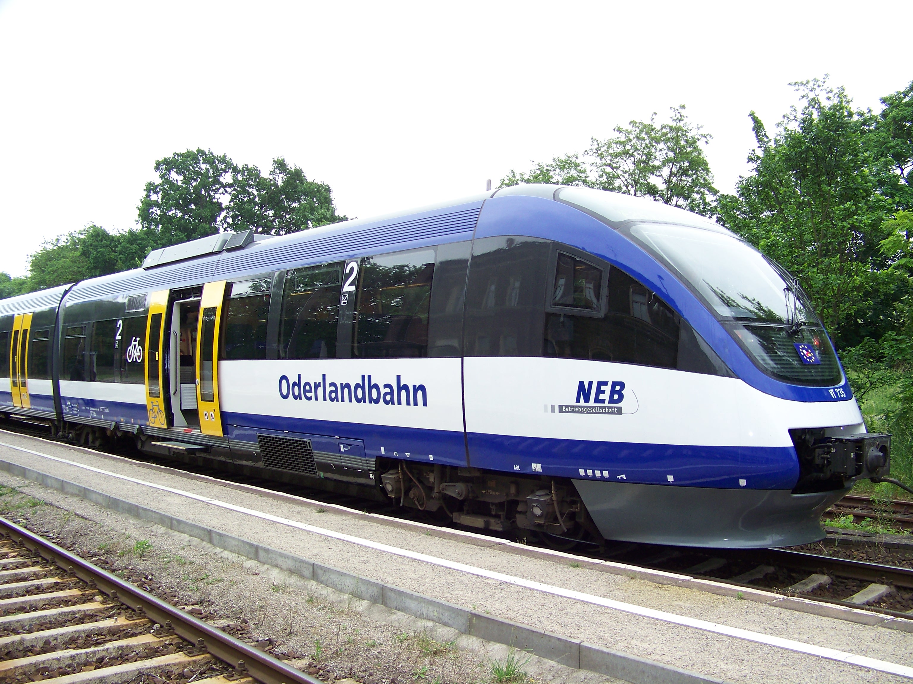 NEB train at the platform